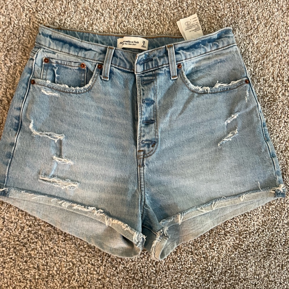 Abercrombie and fitch high rise mom shorts